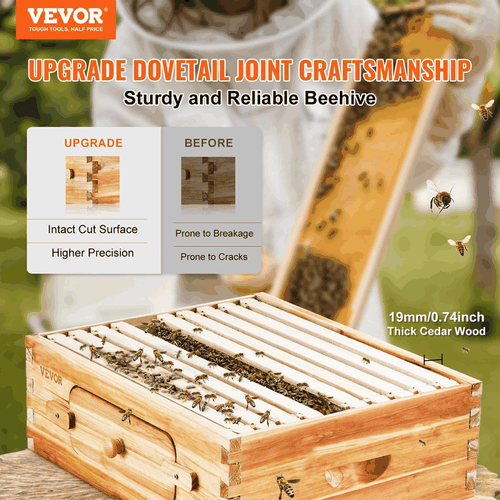 Beehive, Cedar, Medium Box, Starter Kit animation