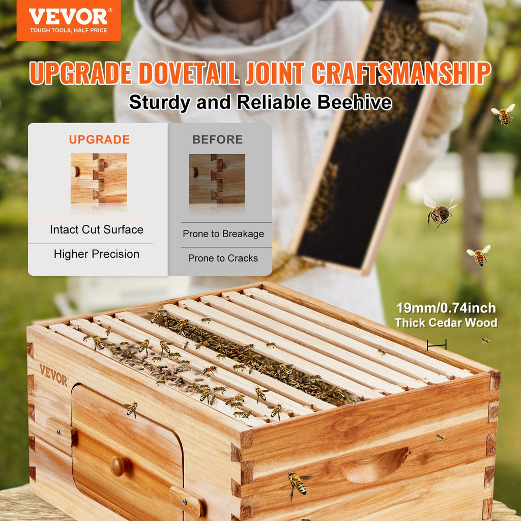Beehive, Cedar, Deep Box, Starter Kit