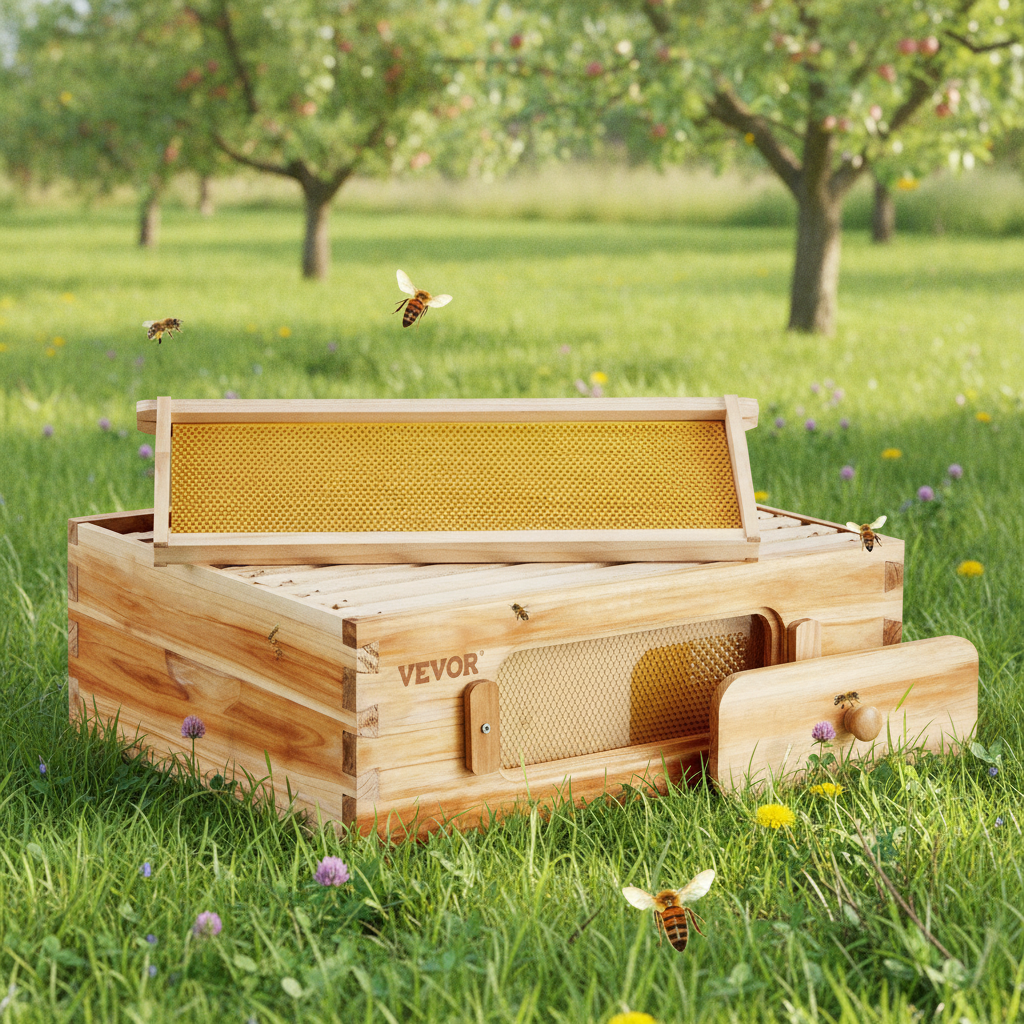 Beehive, Cedar, Medium Box, Starter Kit (restaged from supplier photo)