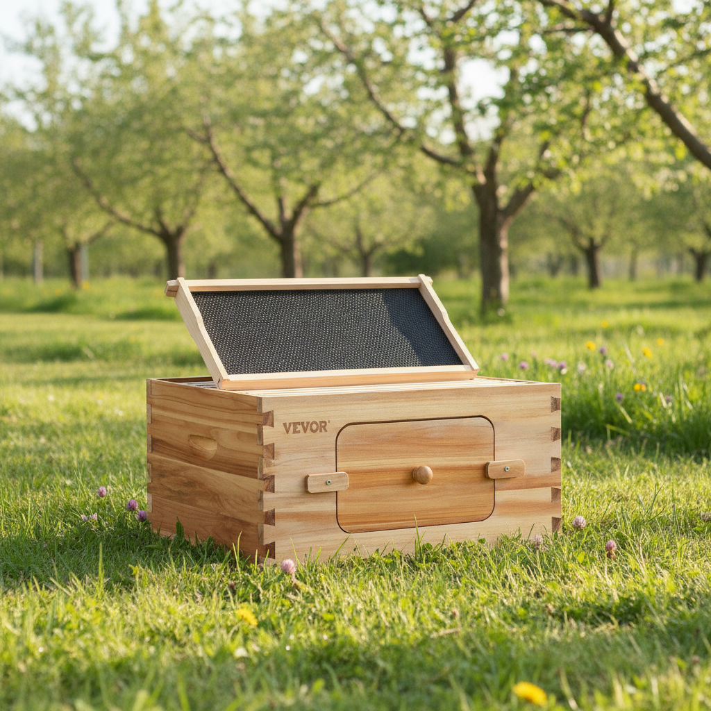 Beehive, Cedar, Deep Box, Starter Kit (restaged from supplier photo)