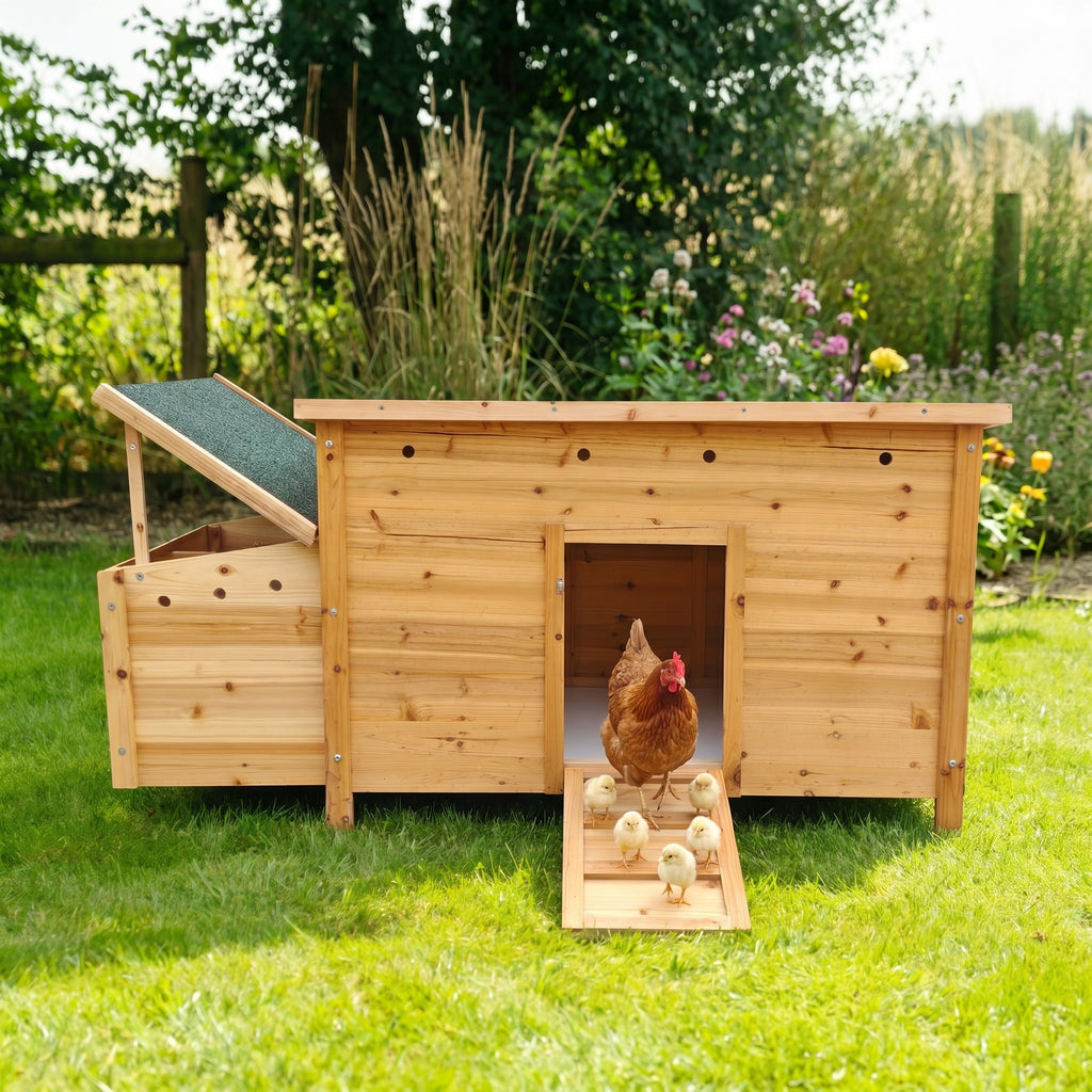 Chicken Coop, Natural Wood, Solid Wood