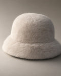 Fluffy Faux Fur Bucket Hat, Beige