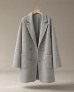Women's Relaxed Wool-Blend Coat, Double-Faced, Grey – on its own